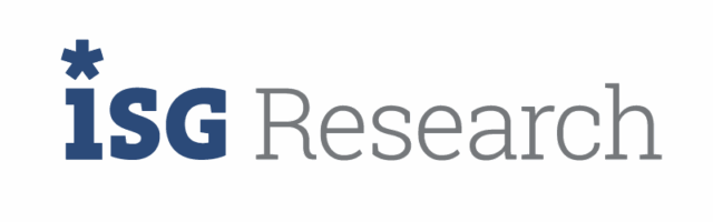 ISG Research logo with "ISG" in blue bold text and "Research" in gray, featuring a star-like asterisk above the "I", representing innovation in monetization solutions.